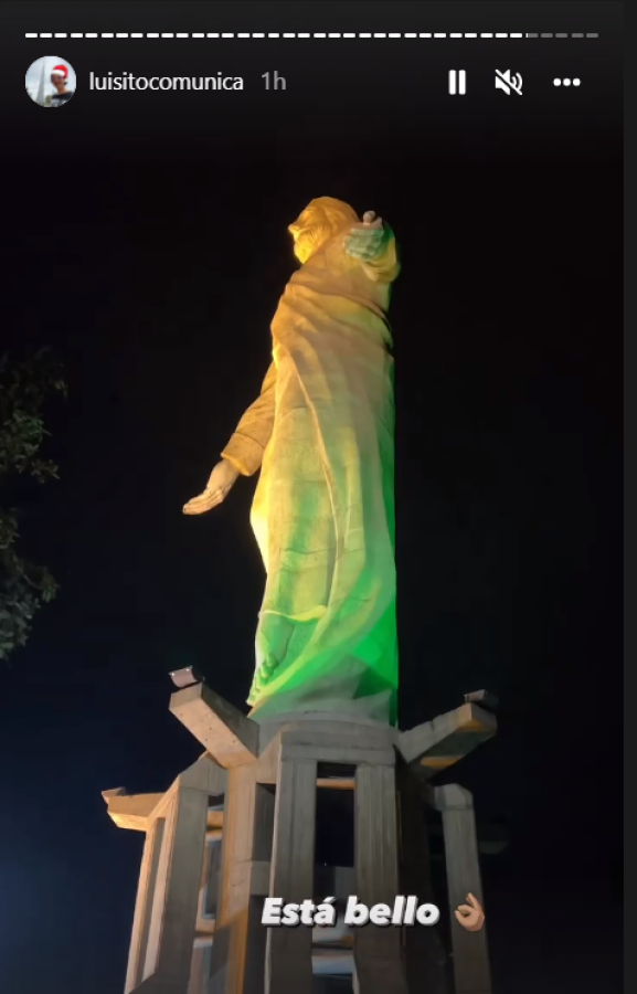 Cristo de El Picacho deslumbra a Luisito Comunica