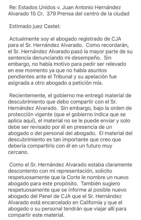 ¿Por qué Tony Hernández se quedó sin abogado en Estados Unidos?