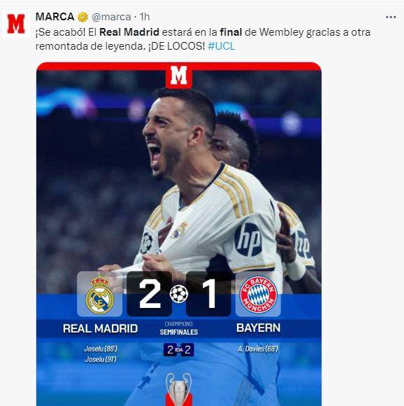 Real Madrid avanza a la final y esto dicen los medios tras polémico triunfo ante Bayern