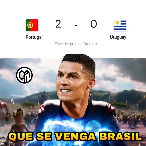 Los divertidos memes que dejó el triunfo de Portugal 2-0 sobre Uruguay