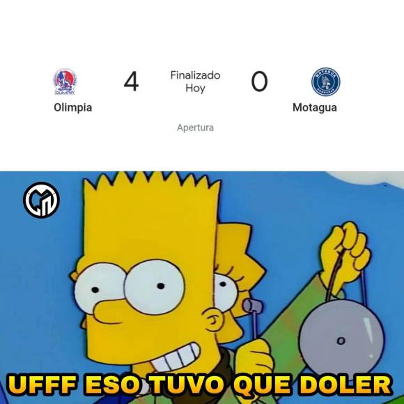 Los imperdibles memes que destrozan a Motagua tras humillante goleada ante Olimpia