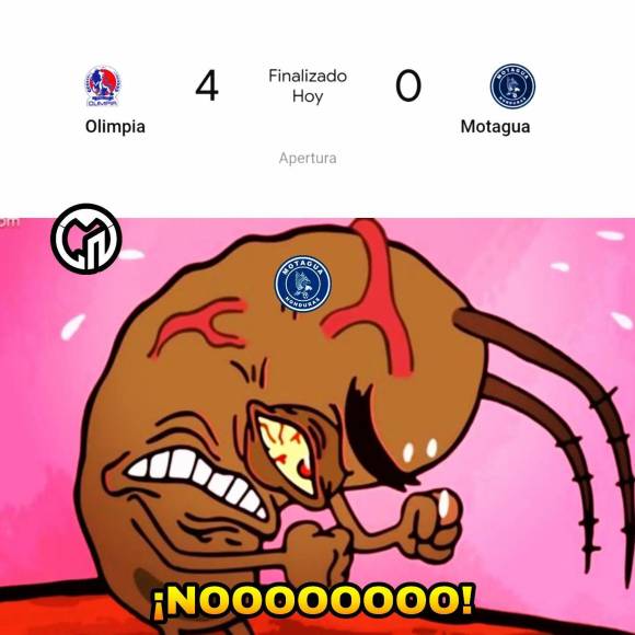 Los imperdibles memes que destrozan a Motagua tras humillante goleada ante Olimpia