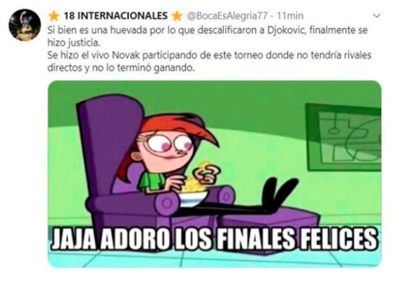 Memes se burlan de la eliminación de Djokovic por pelotazo contra una jueza