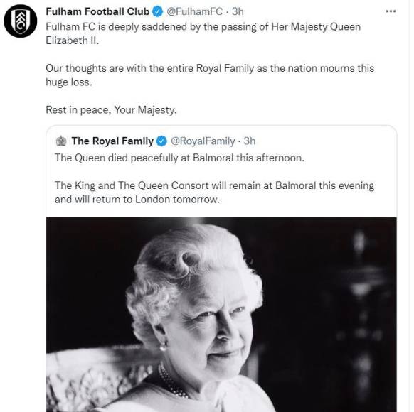 Muestras de pesar: Así llora el fútbol inglés la muerte de Isabel II