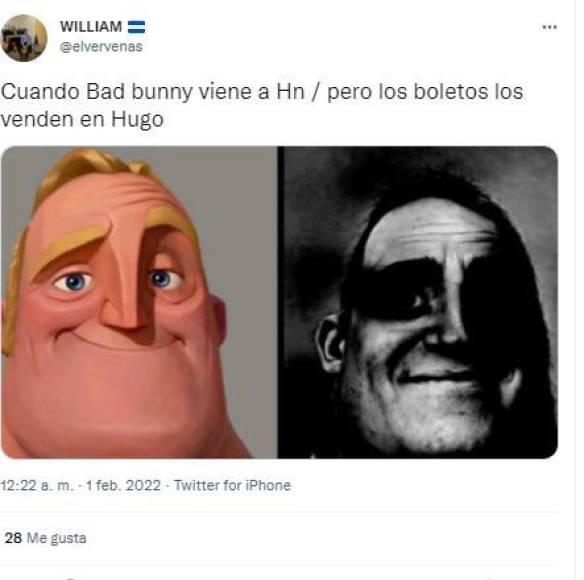 Se agotaron los boletos para el concierto de Bad Bunny y los hondureños llenan de memes las redes