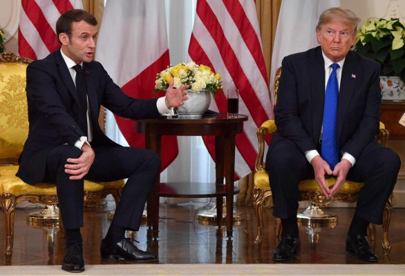 Los gestos indiferentes de Trump en reunión con Macron