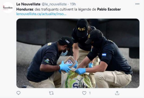 El mundo intrigado por incautación de droga con el rostro de Escobar en Honduras