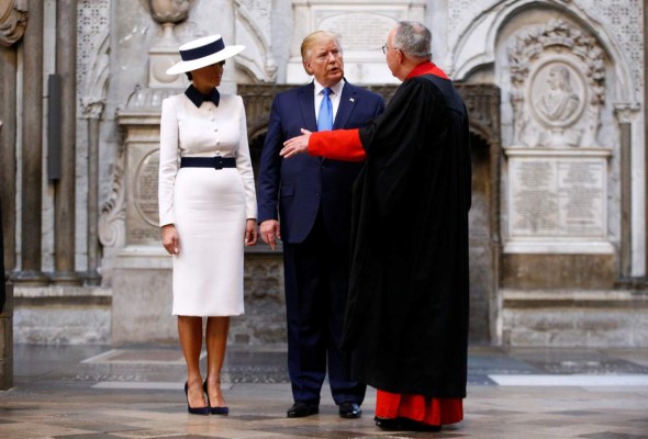 FOTOS: El recibimiento de la reina Isabel II a Donald Trump en Reino Unido