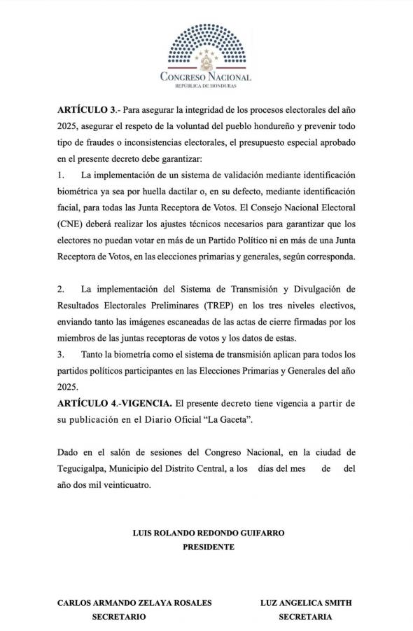 Este es el polémico decreto del presupuesto.