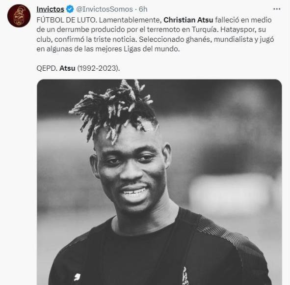 Minutos de silencio y homenaje, el mundo dice adiós a Christian Atsu hallado muerto tras sismo