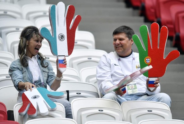 Este fue al ambiente que se vivió en el primer juego de la Copa Confederaciones de Rusia 2017