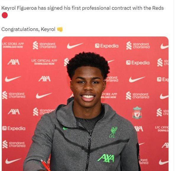 Lo que dicen los medios sobre primer contrato de Keyrol Figueroa con el Liverpool