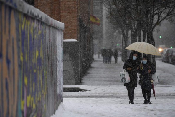 Alerta roja en Madrid por las fuertes nevadas que deja Filomena (FOTOS)