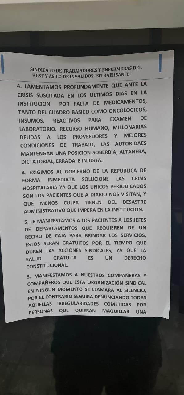 Trabajadores denuncian “desorden administrativo” y anuncian asambleas informativas en Hospital San Felipe