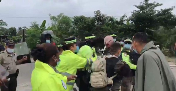 FOTOS: Lo que no se vio del violento desalojo en bordos de río Blanco, San Pedro Sula