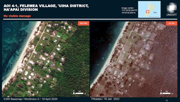 Imágenes de Tonga muestran devastación tras la erupción seguida por un tsunami