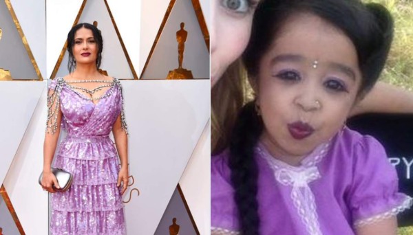 Premios Oscar: Memes se burlan del extravagante vestido de Salma Hayek