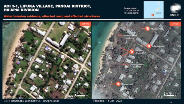 Imágenes de Tonga muestran devastación tras la erupción seguida por un tsunami