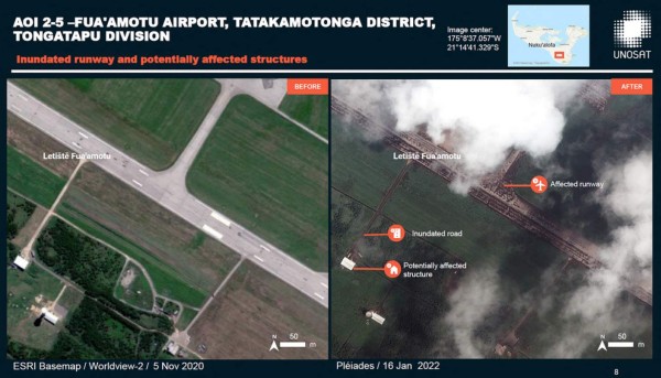 Imágenes de Tonga muestran devastación tras la erupción seguida por un tsunami