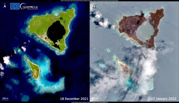 Imágenes de Tonga muestran devastación tras la erupción seguida por un tsunami