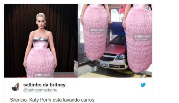 Memes se burlan de Cardi B y Katy Perry por sus peculiares vestidos en los premios Grammy