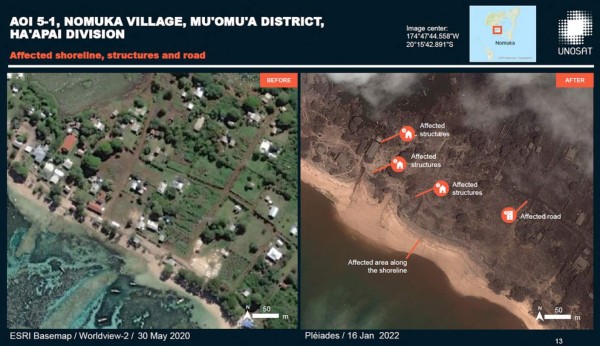 Imágenes de Tonga muestran devastación tras la erupción seguida por un tsunami