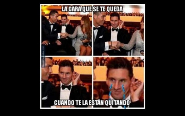 Los memes del saludo de CR7 a novia de Messi