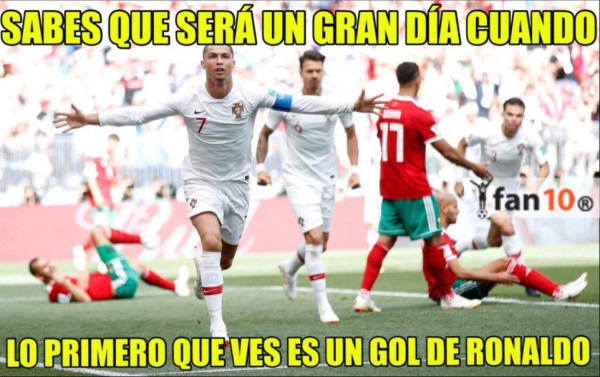 Los memes que dejó el triunfo de Portugal sobre Marruecos con gol de Cristiano Ronaldo en el Mundial Rusia 2018