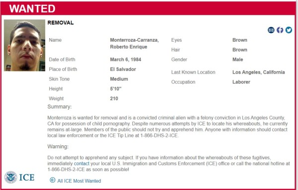 FOTOS: Hondureño entre los 10 migrantes hispanos más buscados por ICE