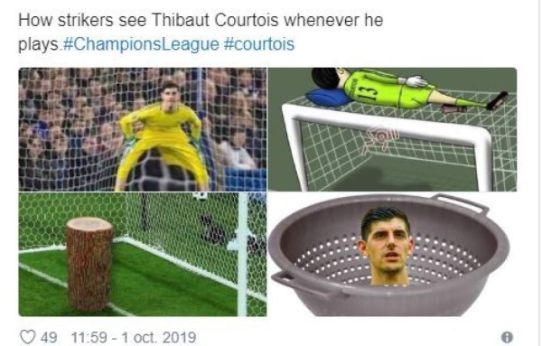 Con crueles memes destrozan a Courtois por salir en el primer tiempo