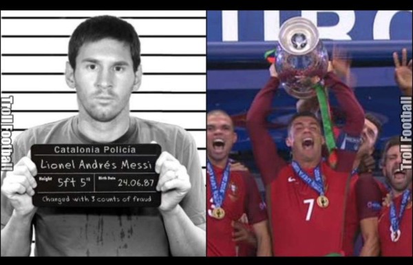 Los creativos memes de CR7 campeón vs Messi