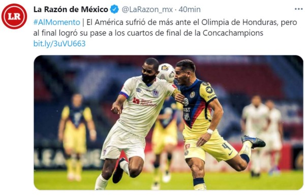 ¿Qué dice la prensa mexicana luego del triunfo del Olimpia 1-0 sobre el América?