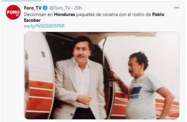 El mundo intrigado por incautación de droga con el rostro de Escobar en Honduras