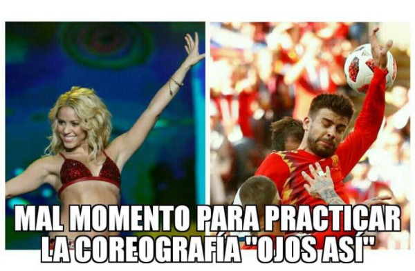 Los memes que desató la mano de Piqué durante el partido de España ante Rusia en los octavos