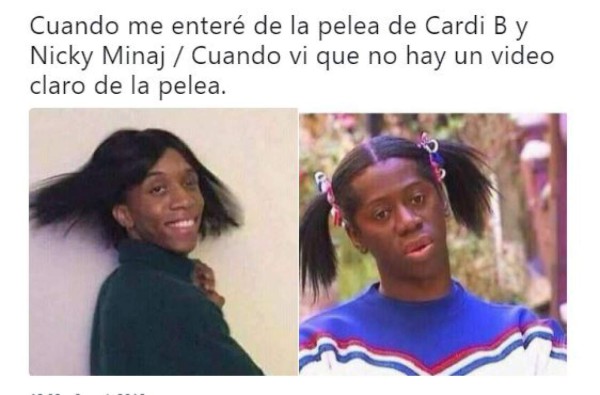 Los memes que dejó la pelea entre Cardi B y Nicky Minaj tras una fiesta