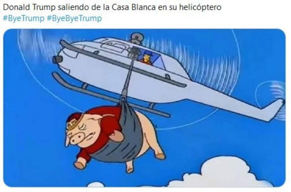 ¡Adiós Trump! Los divertidos memes por su caótico mandato en EEUU