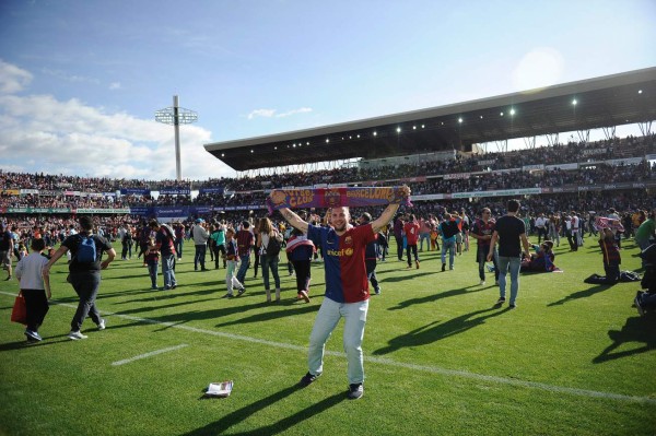 FOTOS: Así celebra el Barcelona su triunfo en la Liga Española