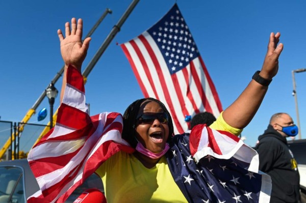 Las primeras imágenes de la celebración tras el triunfo de Joe Biden en Wilmington