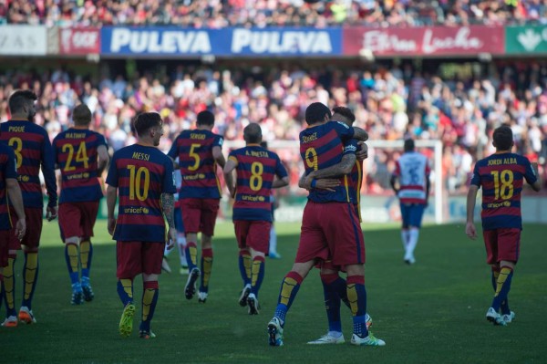 FOTOS: Así celebra el Barcelona su triunfo en la Liga Española