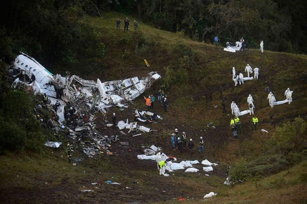 Impactantes imágenes del accidente aéreo del equipo Chapecoense de Brasil