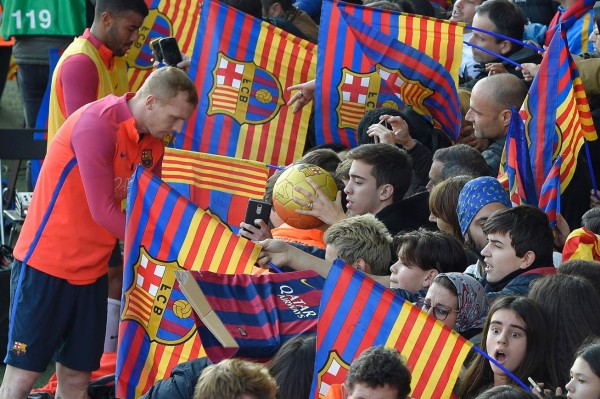 Así fue el entrenamiento del Azulgrana en el mini estadio en Barcelona