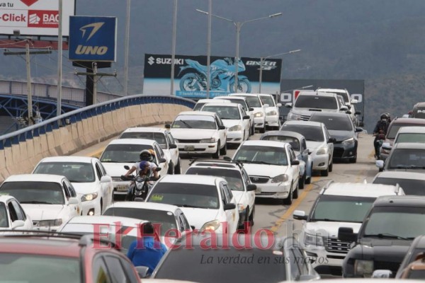 Paro de taxistas: las imágenes del bloqueo y colapso en Tegucigalpa