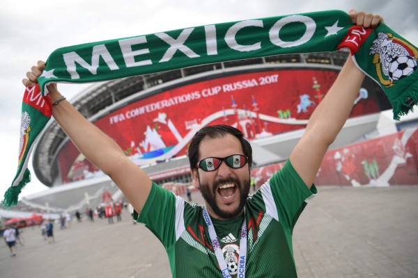 Este fue al ambiente que se vivió en el primer juego de la Copa Confederaciones de Rusia 2017