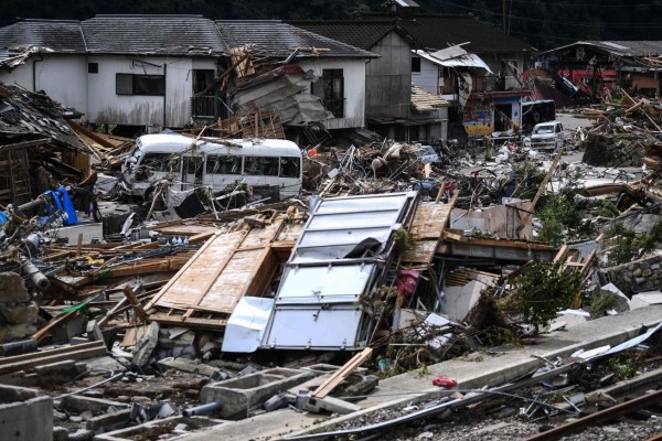 Imágenes de la devastación y dolor que dejan inundaciones en Japón