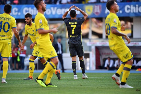 Así fue el debut de Cristiano Ronaldo en el duelo Juventus-Chievo