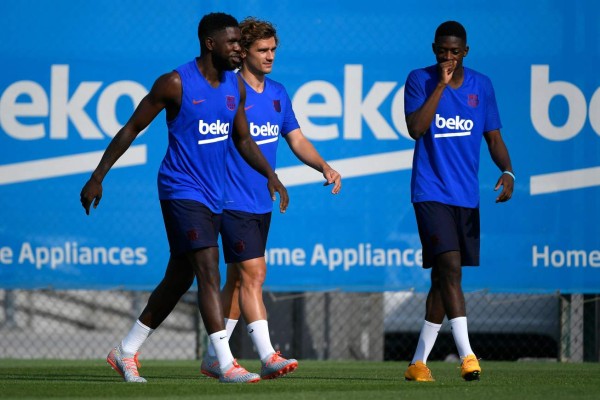 Las fotos que dejó el primer entrenamiento de Griezmann con la plantilla del Barcelona