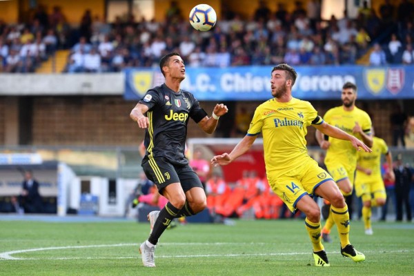 Así fue el debut de Cristiano Ronaldo en el duelo Juventus-Chievo