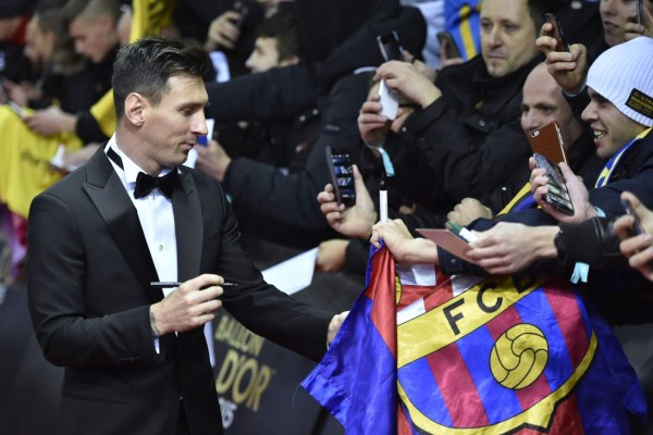 Desfile de la Alfombra Roja en la entrega del Balón de Oro