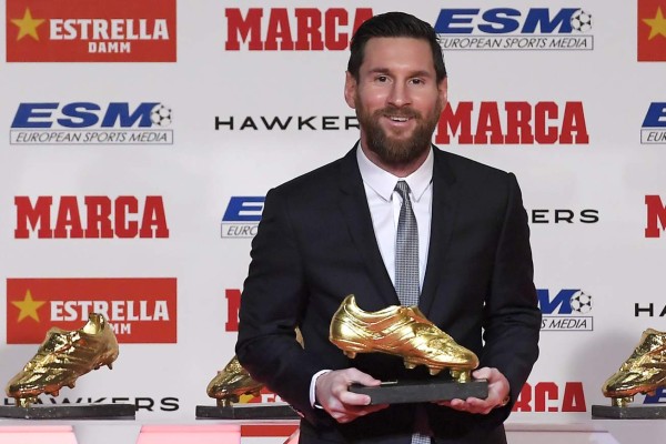 Las mejores fotos de Leo Messi tras la entrega de su 5ta Bota de Oro