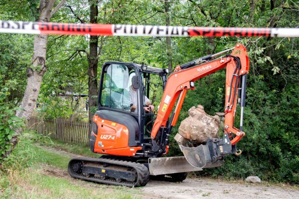 Fotos de la excavación para hallar pruebas en caso de Madeleine McCann